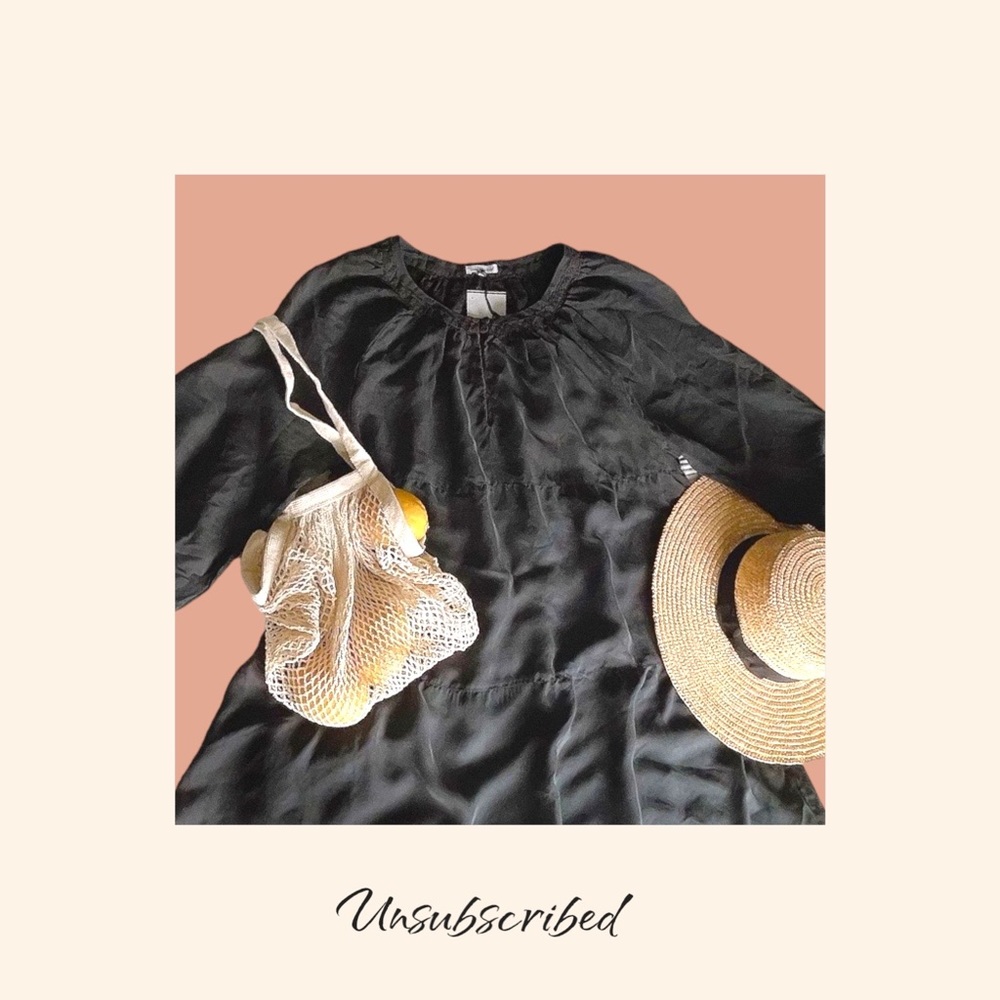 Unsubscribed Black Washable Silk Mini Dress